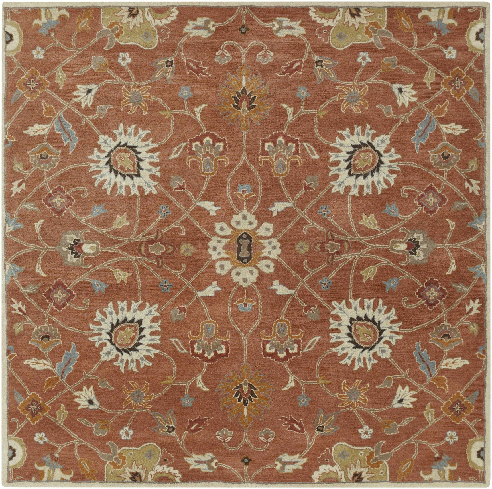 Logville Hand Tufted Rust 1119 Wool Rug - Ornate Home
