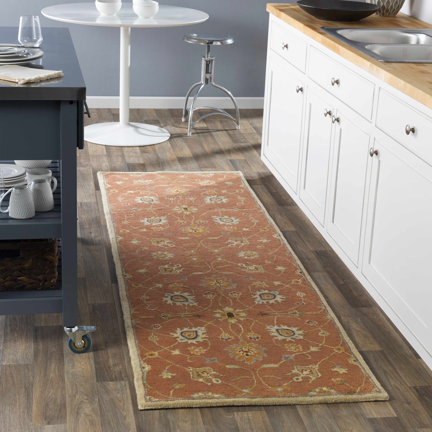 Logville Hand Tufted Rust 1119 Wool Rug - Ornate Home