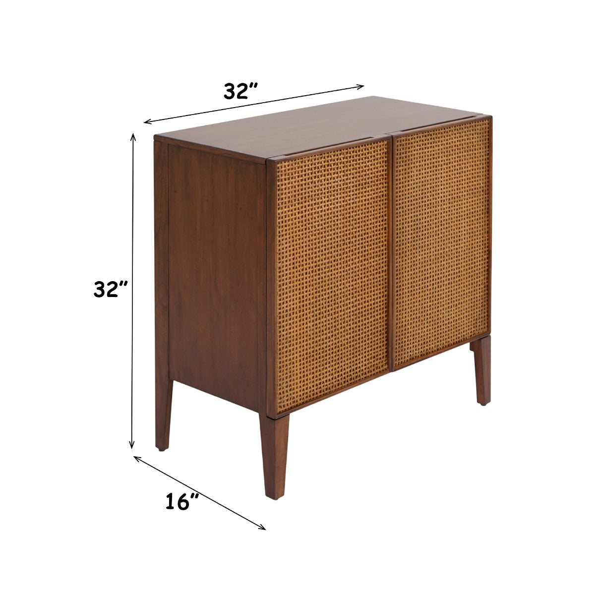 Lois Walnut Cabinet - Ornate Home