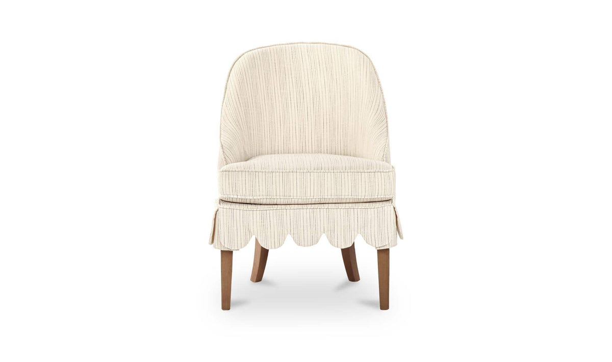Lola Cream Stripe Slipcover Dining Chair - Ornate Home