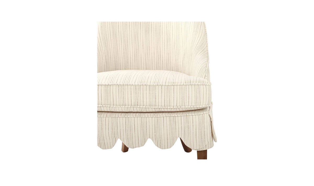 Lola Cream Stripe Slipcover Dining Chair - Ornate Home