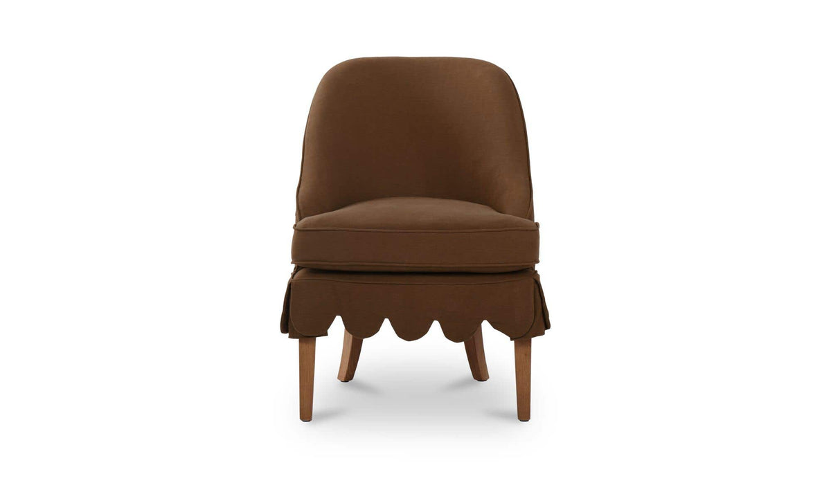 Lola Washed Brown Slipcover Dining Chair - Ornate Home