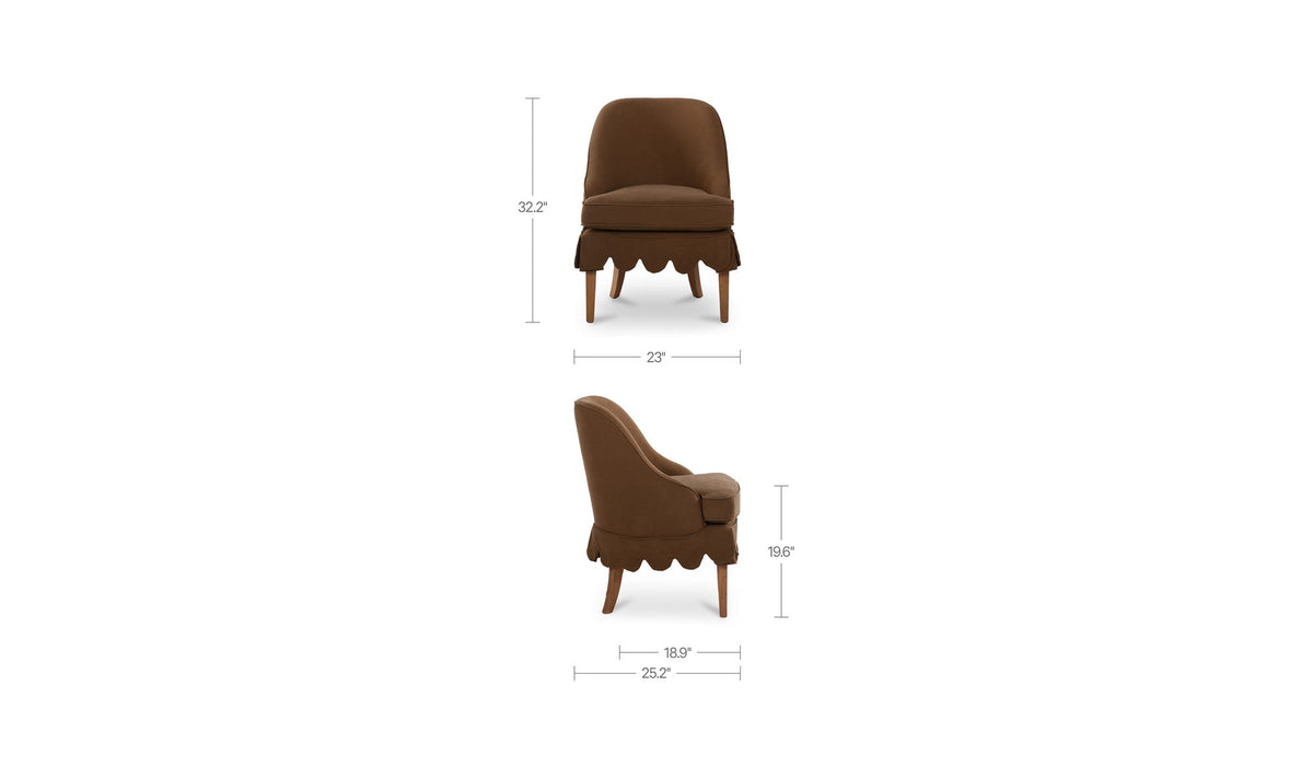 Lola Washed Brown Slipcover Dining Chair - Ornate Home