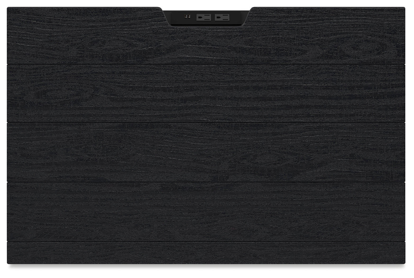 Londer Black Two Drawer Nighstand - Ornate Home