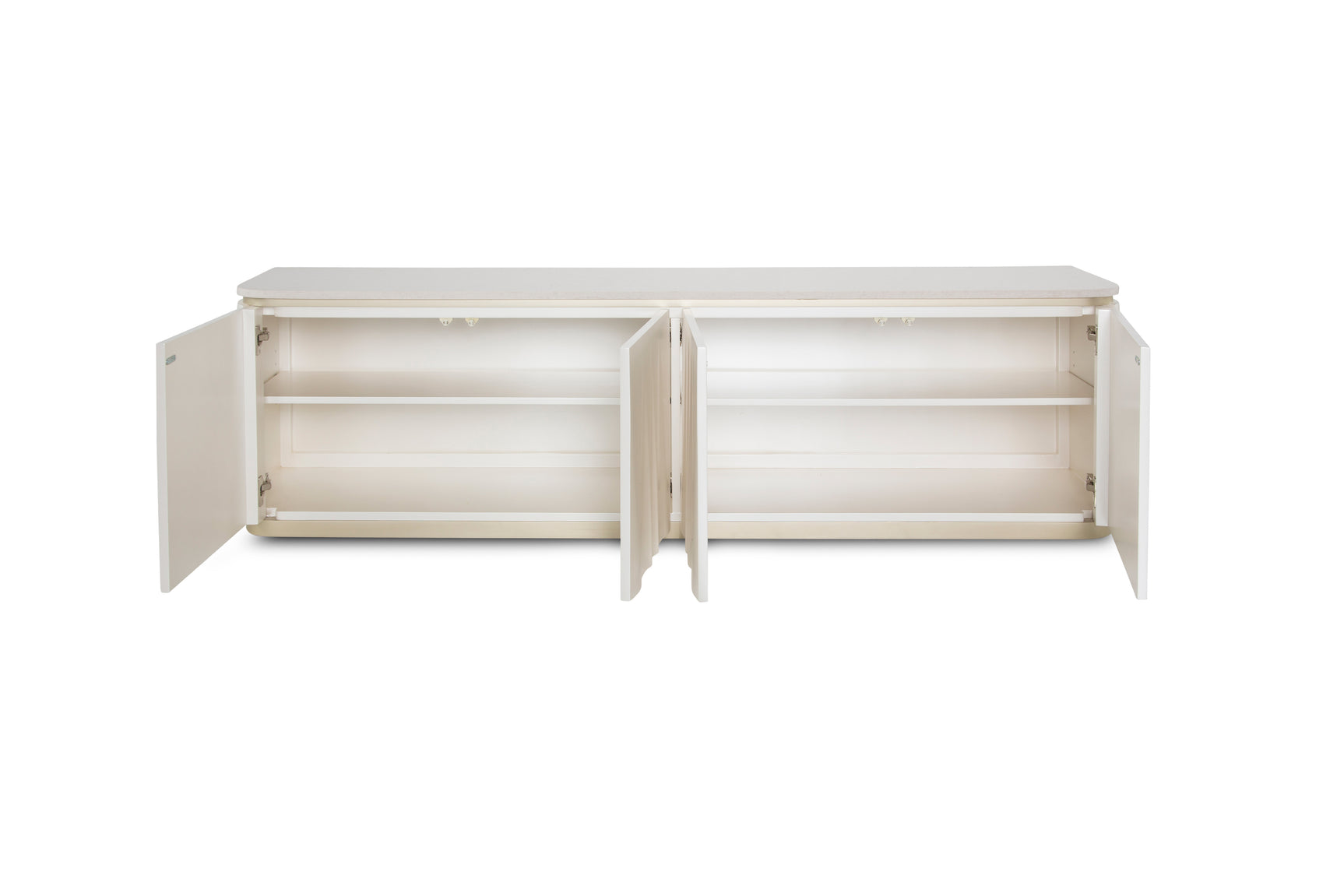 London Place Creamy Pearl Media Cabinet - Ornate Home
