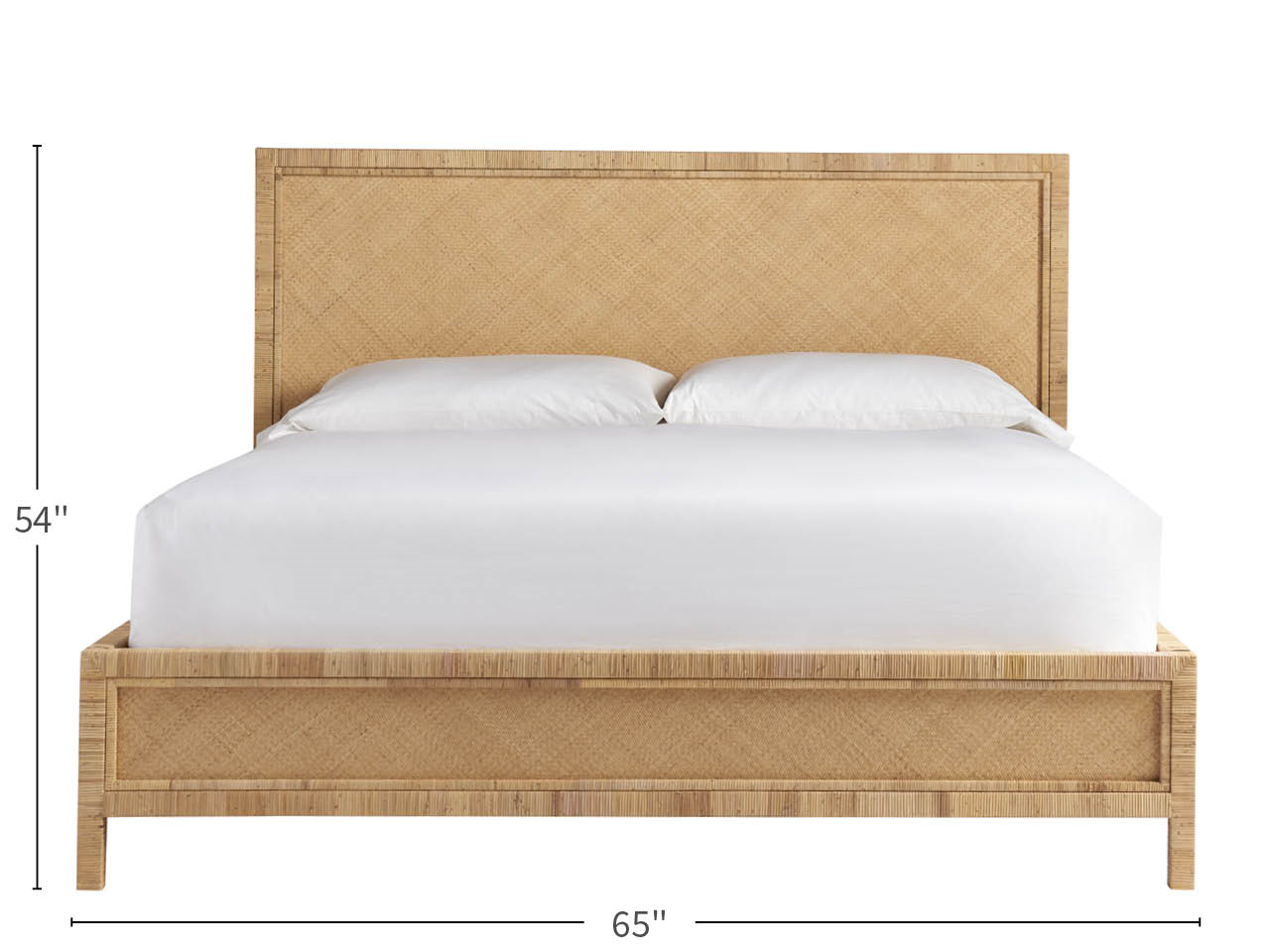 Long Key Natural Rattan Queen Bed - Ornate Home