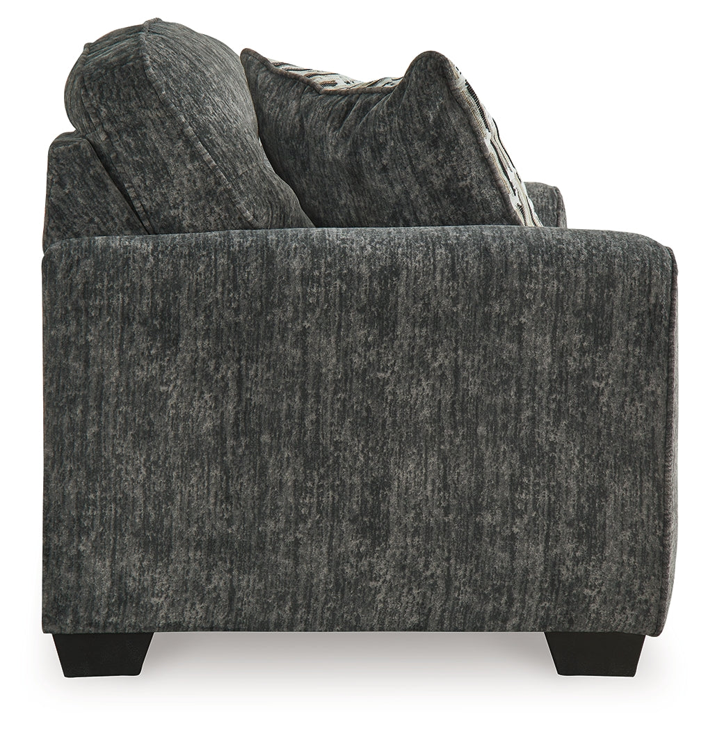Lonoke Gunmetal 2 Loveseats & Chair (Online Special Price) - Ornate Home