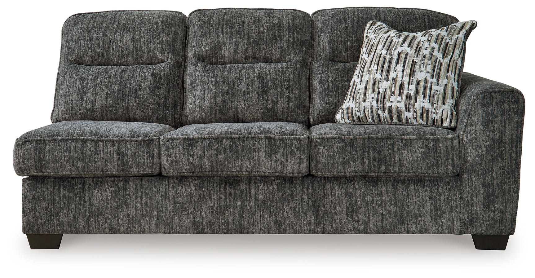 Lonoke Gunmetal 2-Piece Sectional & Ottoman (LAF Corner) - Ornate Home