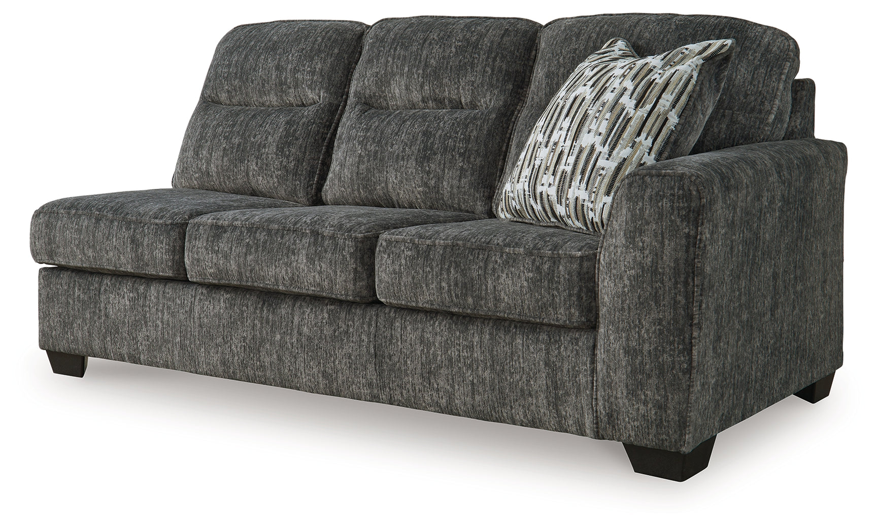 Lonoke Gunmetal 2-Piece Sectional & Ottoman (LAF Corner) - Ornate Home