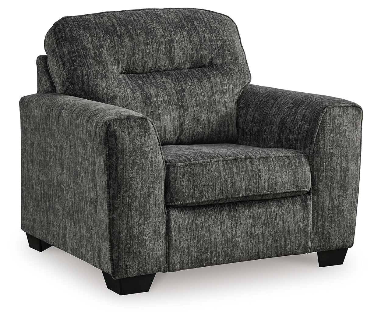 Lonoke Gunmetal Chair and Ottoman - Ornate Home