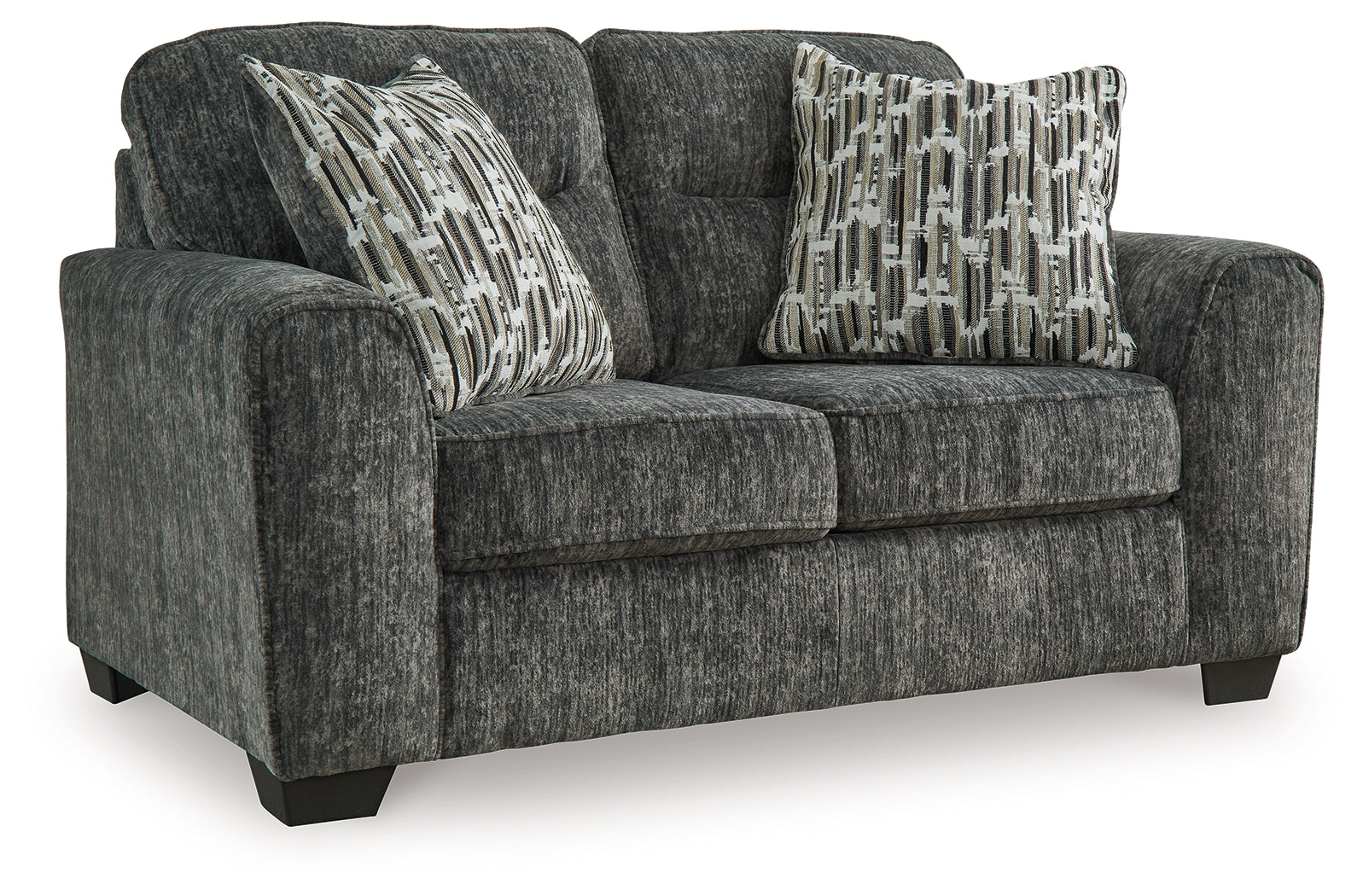 Lonoke Gunmetal Loveseat & Oversized Chair & Ottoman (Online Special Price) - Ornate Home
