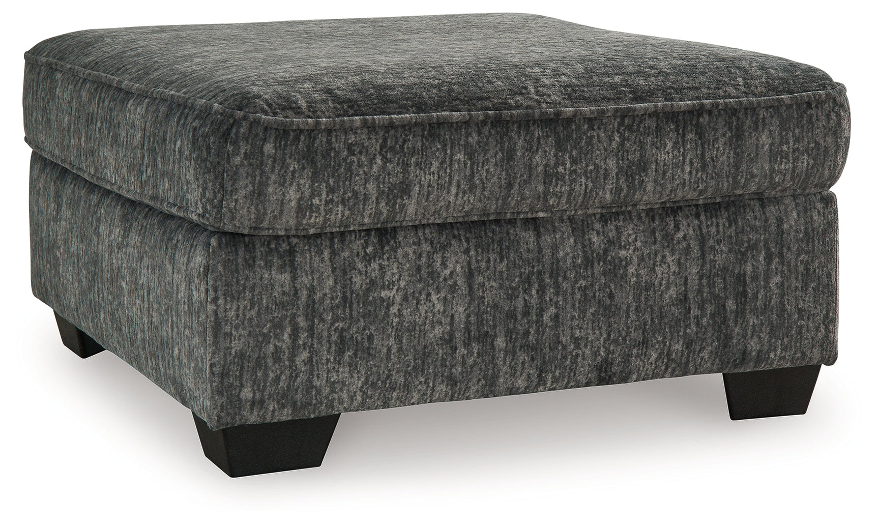 Lonoke Gunmetal Oversized Accent Ottoman - Ornate Home