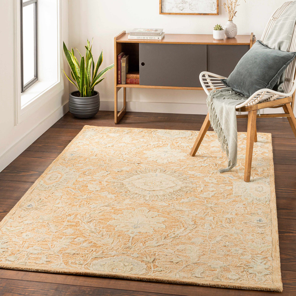 Lonoy 2x3 Small Coral Wool Carpet - Clearance - Ornate Home