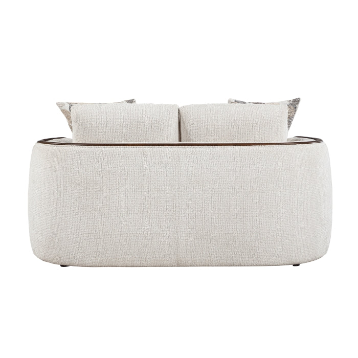 Loom White Loveseat - Ornate Home