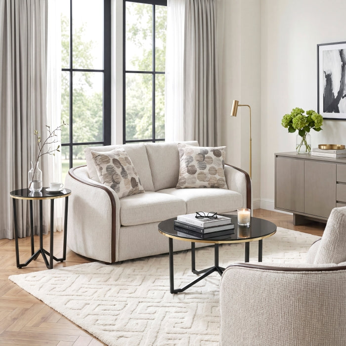 Loom White Loveseat - Ornate Home