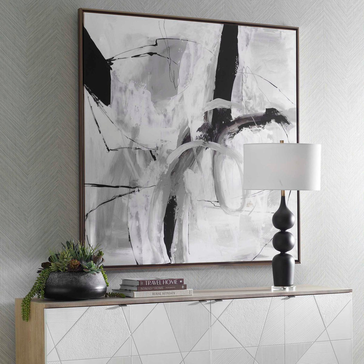 Looping Eternity Multicolor Framed Abstract Art - Ornate Home