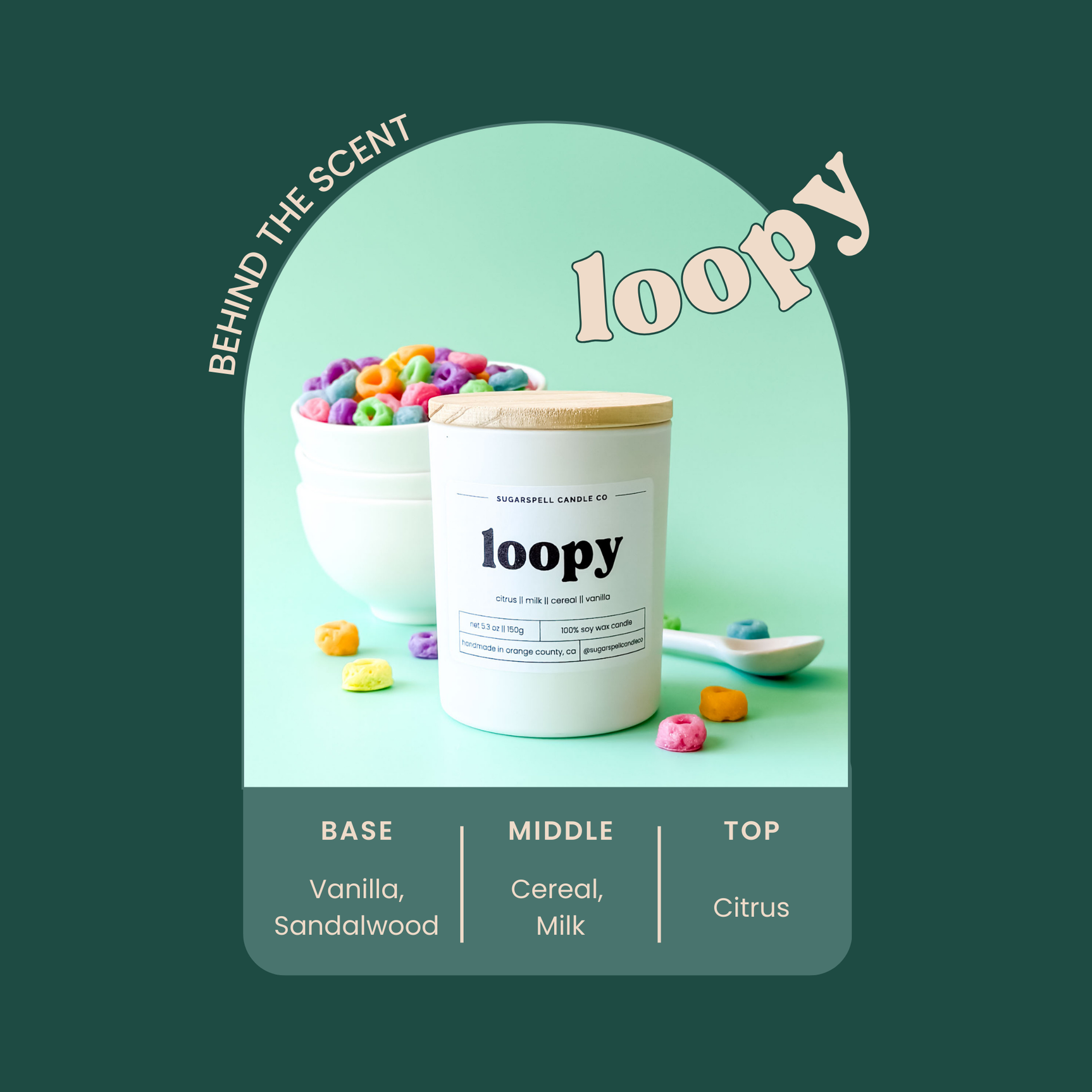 Loopy 5.3oz Soy Candle - Ornate Home