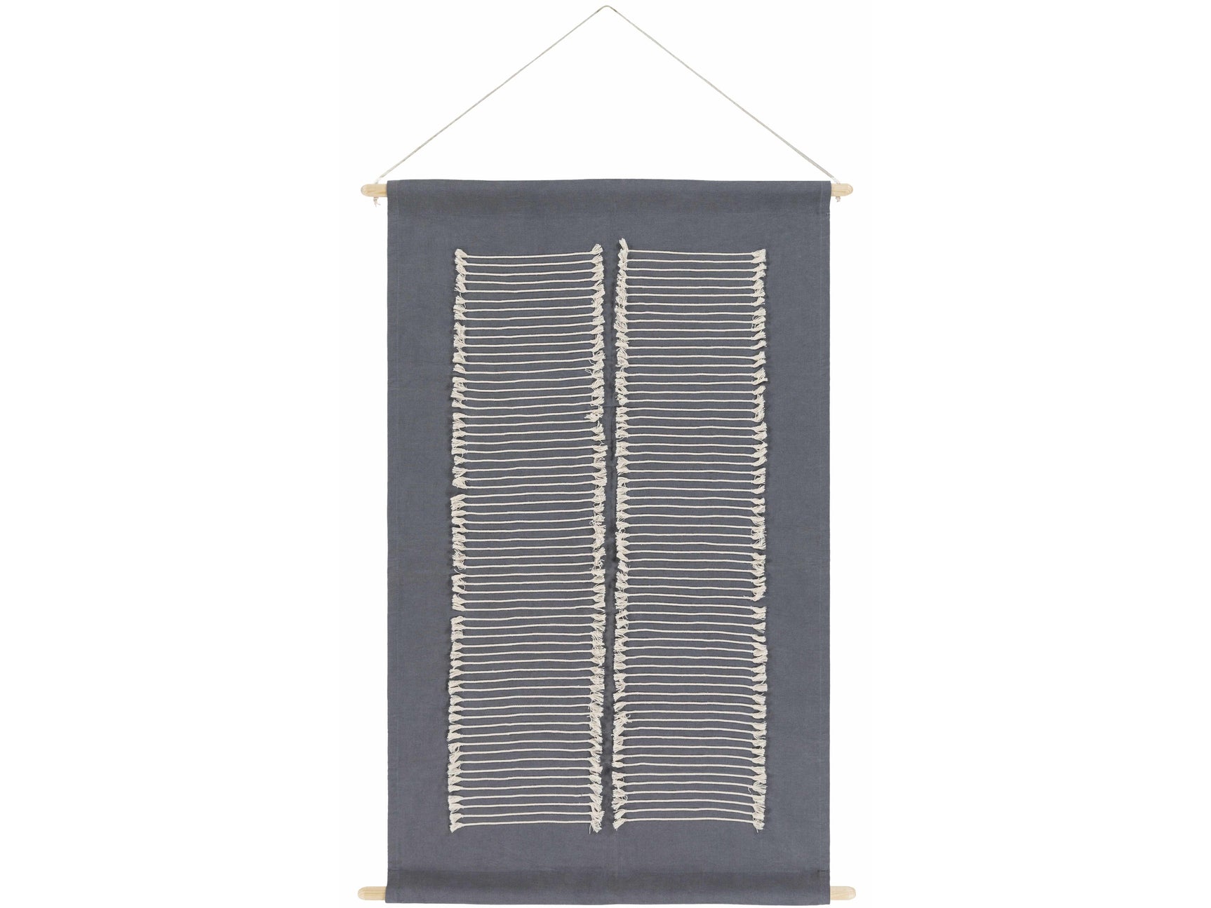 Lopez Navy Cotton Striped Wall Hanging - Ornate Home