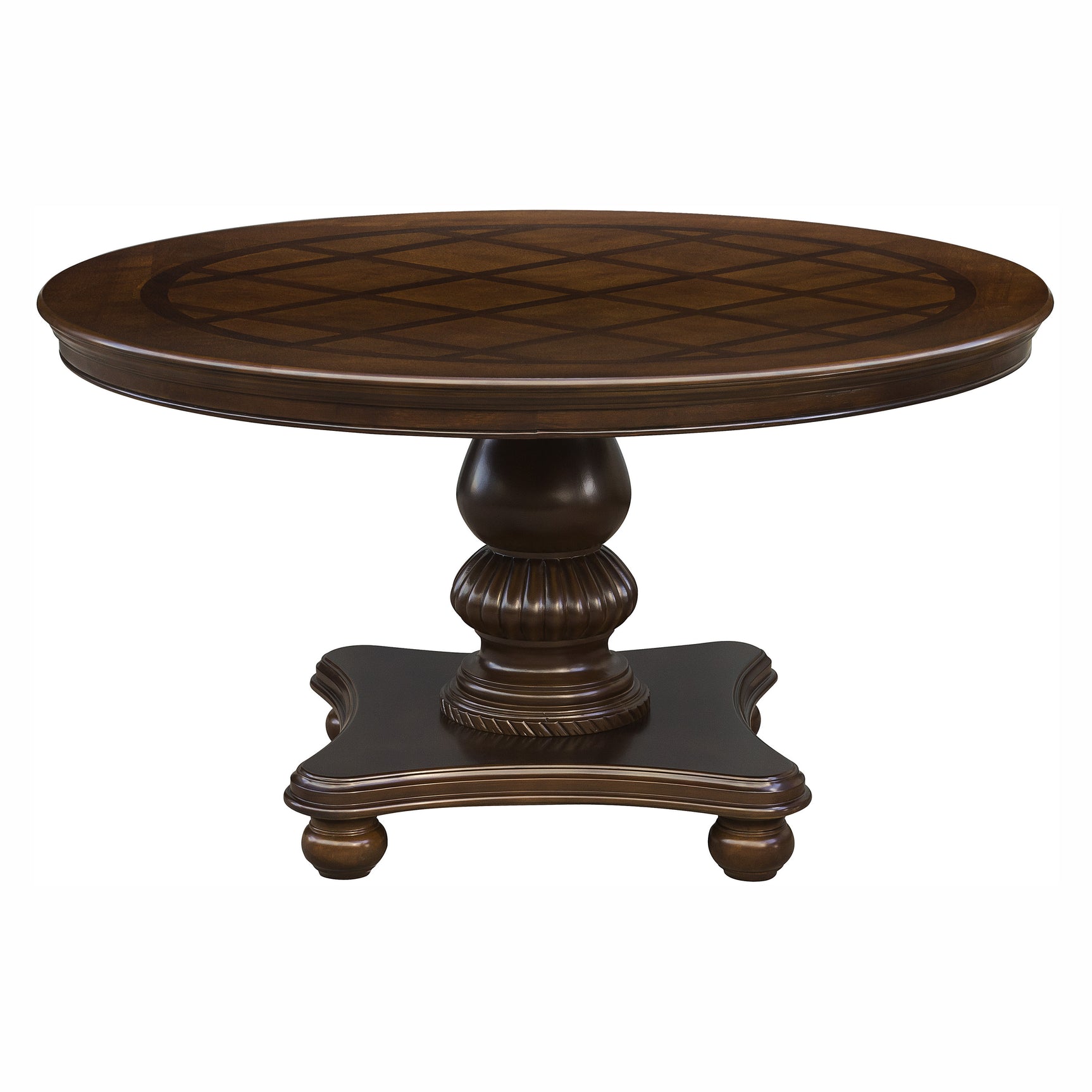 Lordsburg Brown 5-piece Round Dinig Table Set - Ornate Home