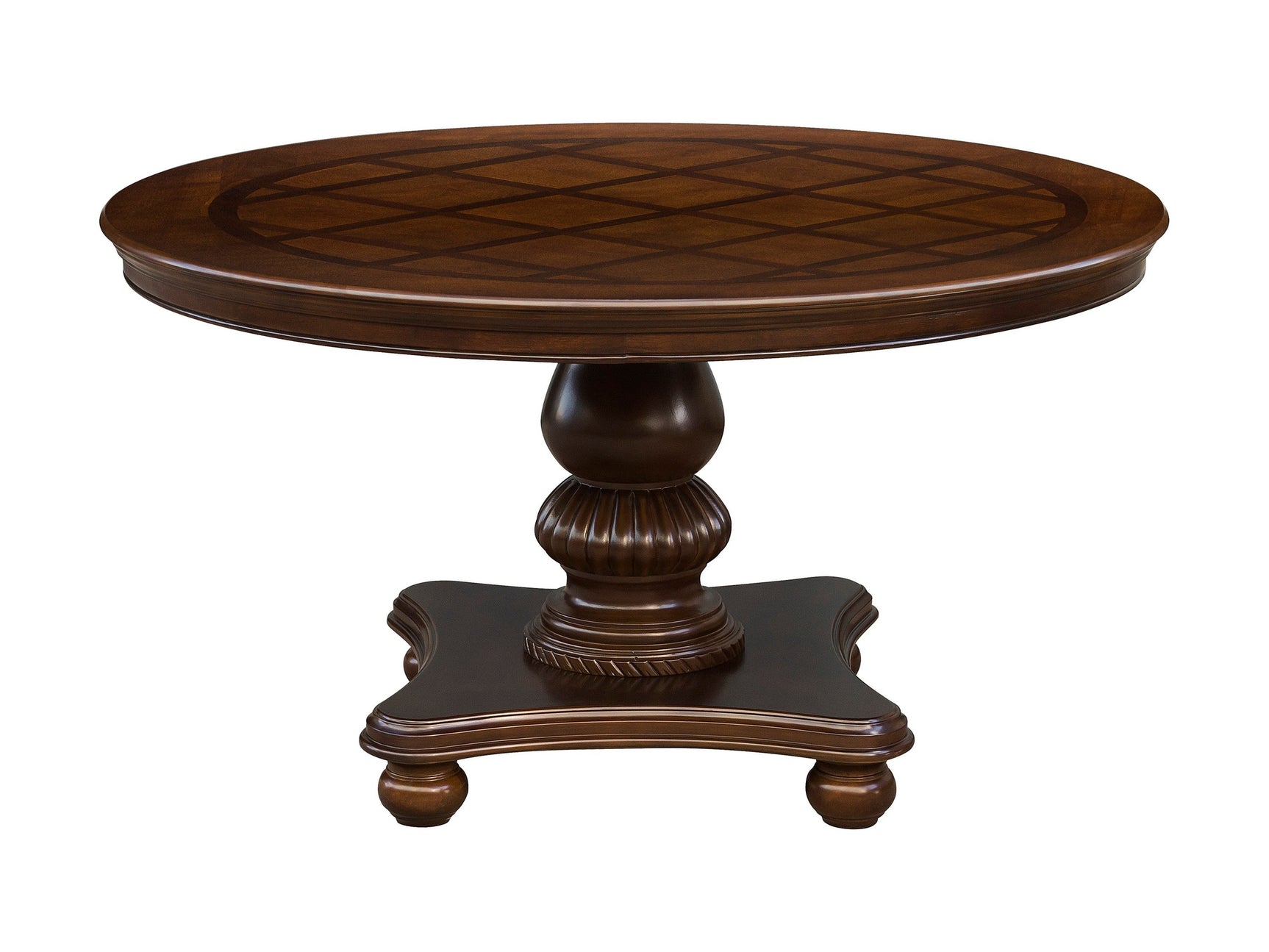 Lordsburg Brown Round Dining Table - Ornate Home