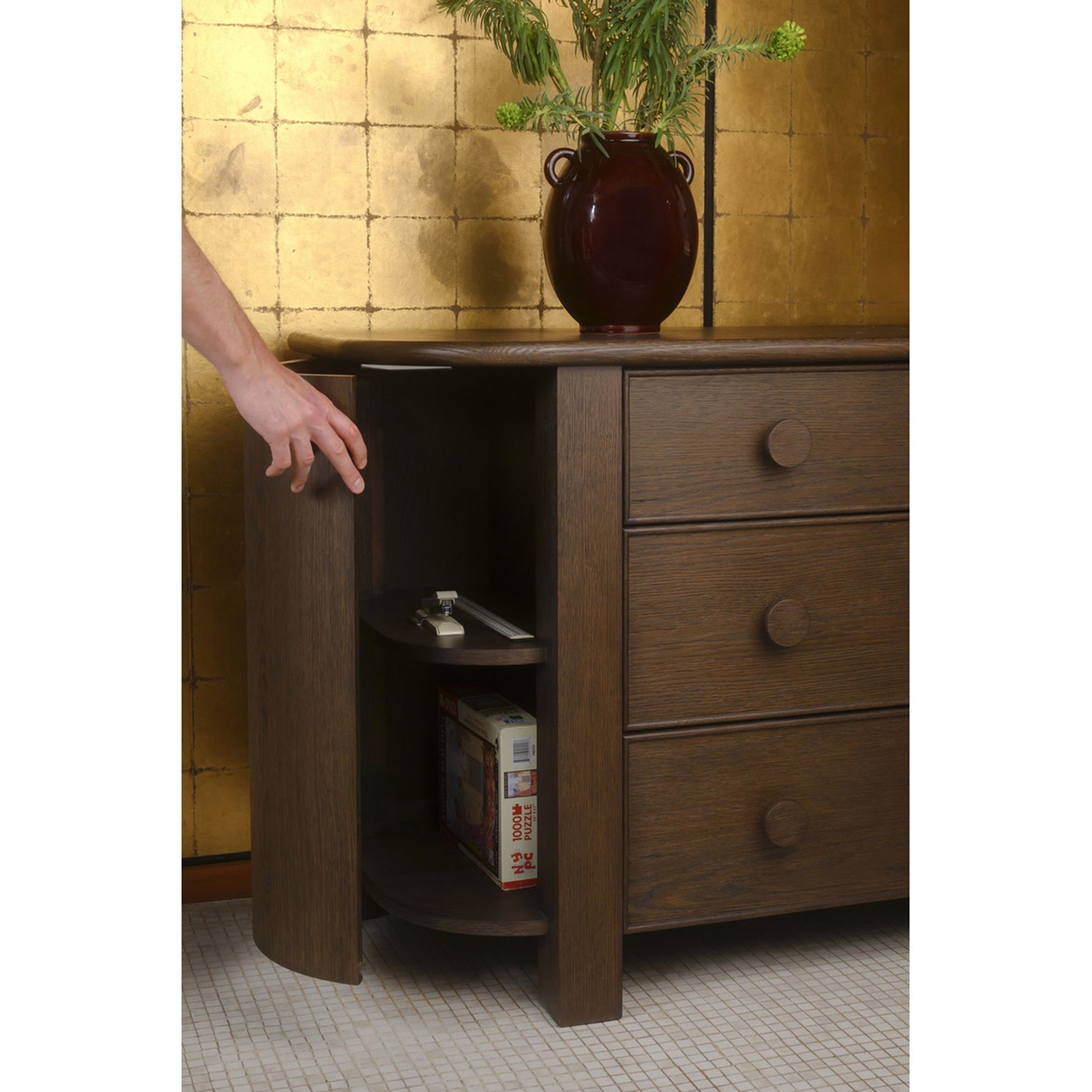 Loren Dark Brown 6 Drawer Dresser - Ornate Home