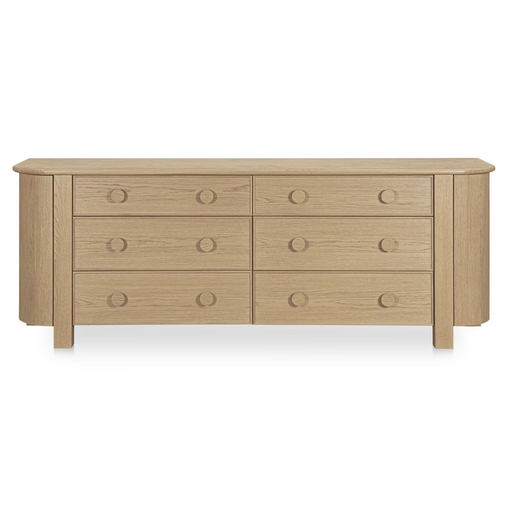 Loren Natural 6 Drawer Dresser - Ornate Home