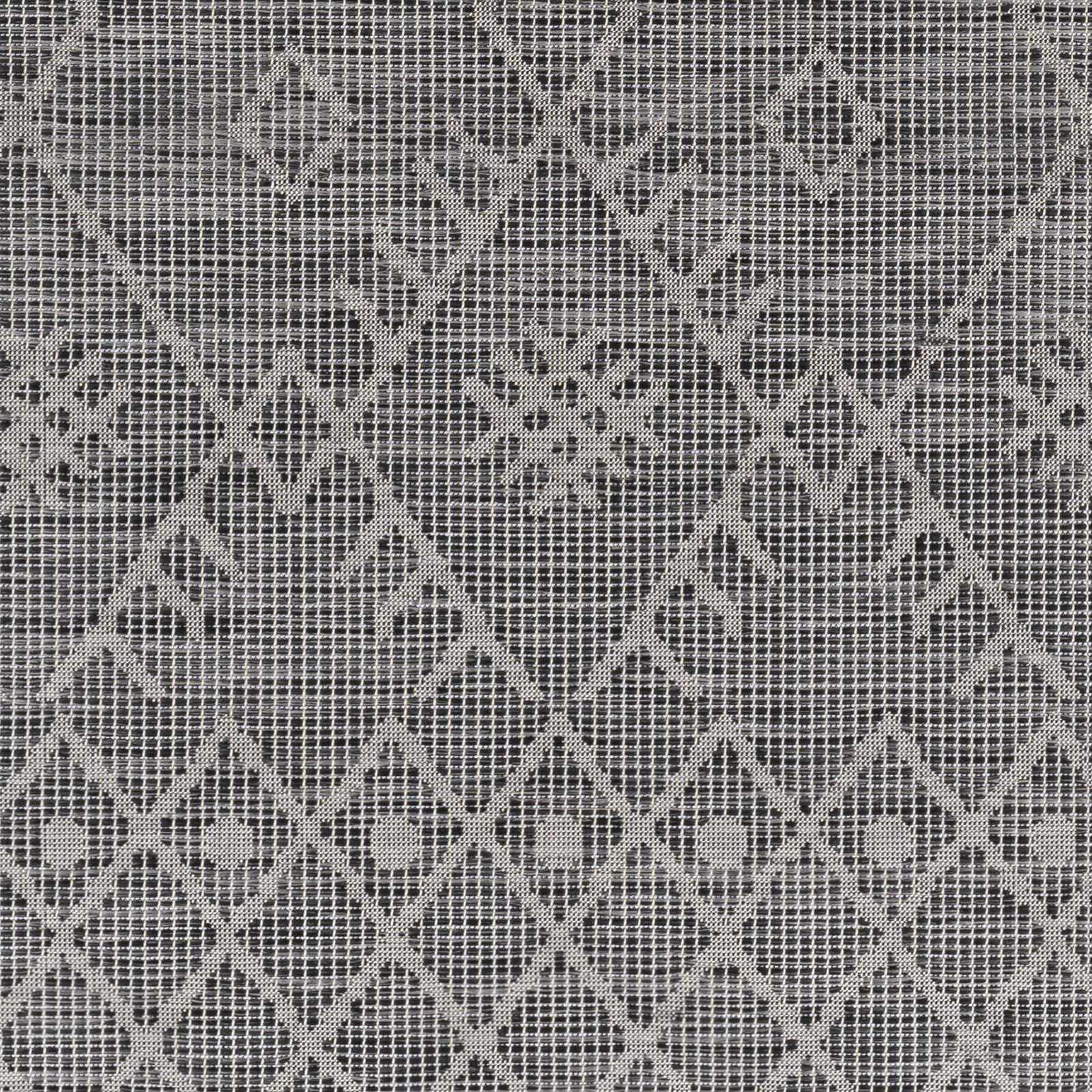 Lorena Charcoal Flatweave Trellis Outdoor Carpet - Clearance - Ornate Home