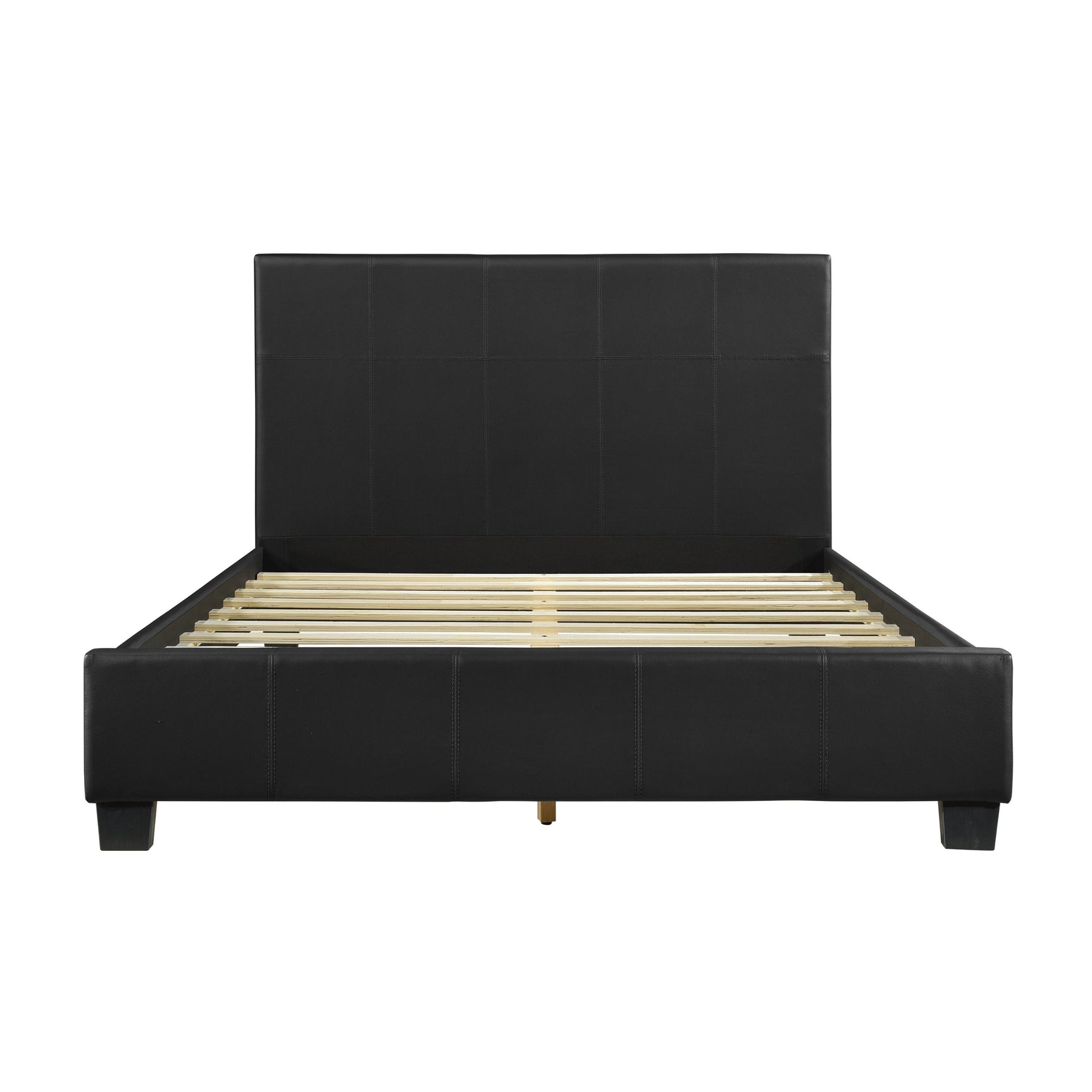 Lorenzi Black Queen Platform Bed - Ornate Home