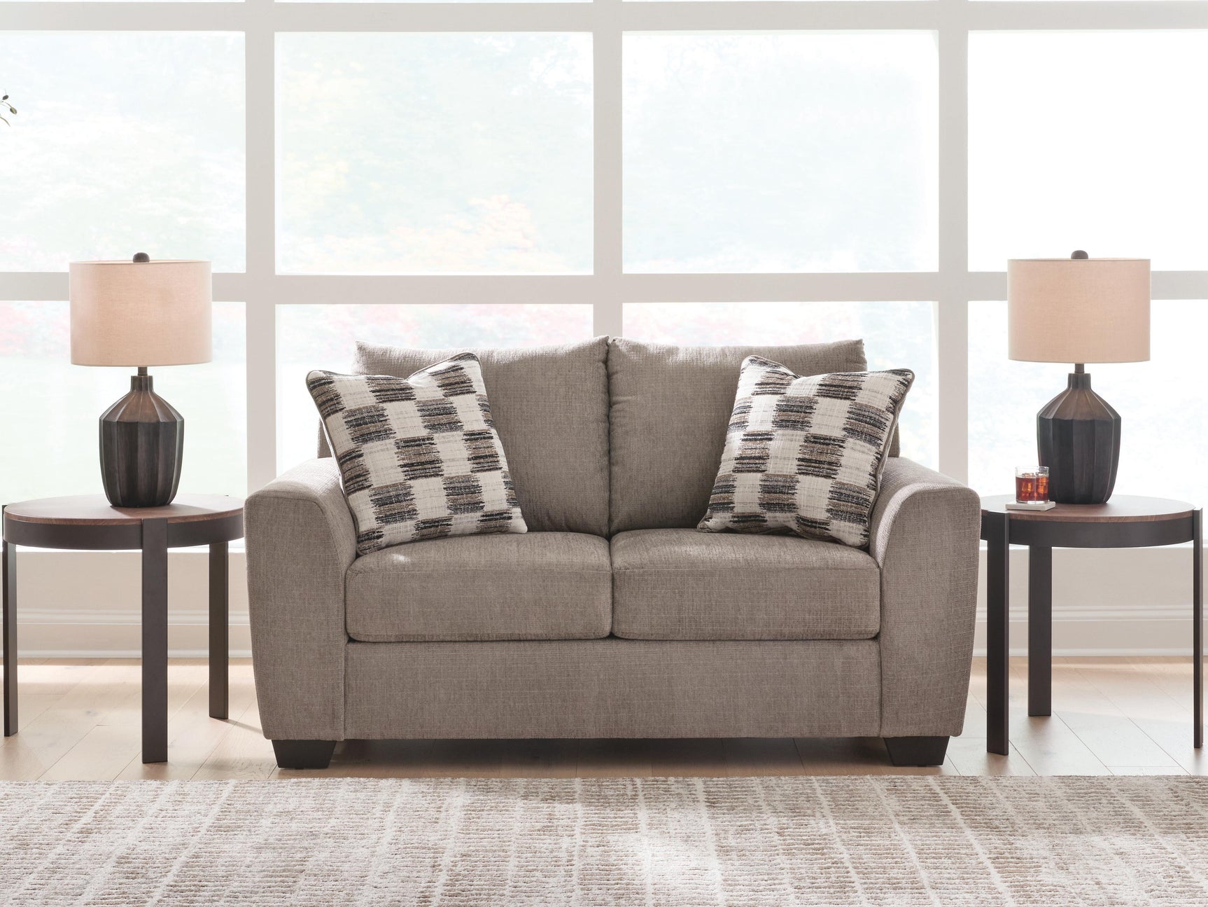 Loreo Truffle Loveseat - Ornate Home