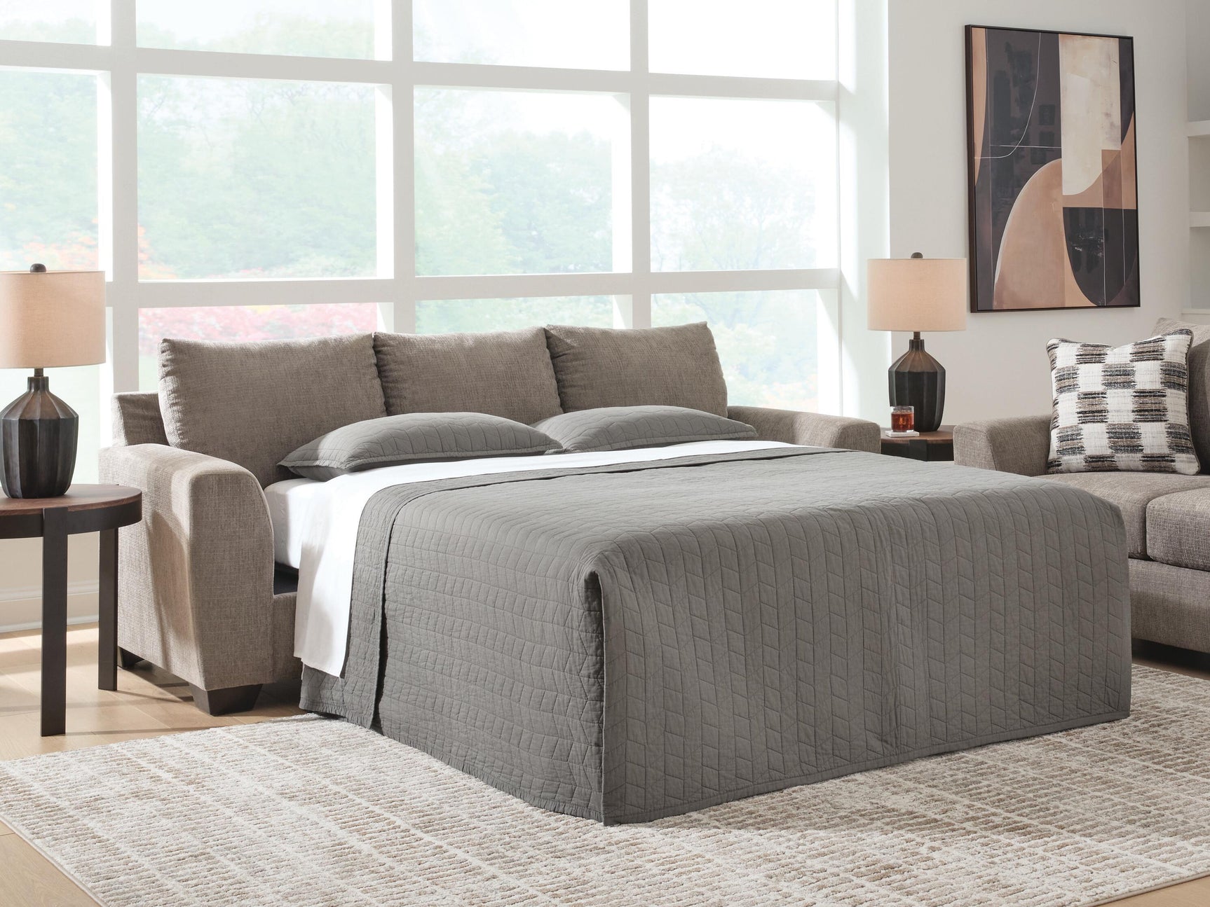 Loreo Truffle Queen Sofa Sleeper - Ornate Home