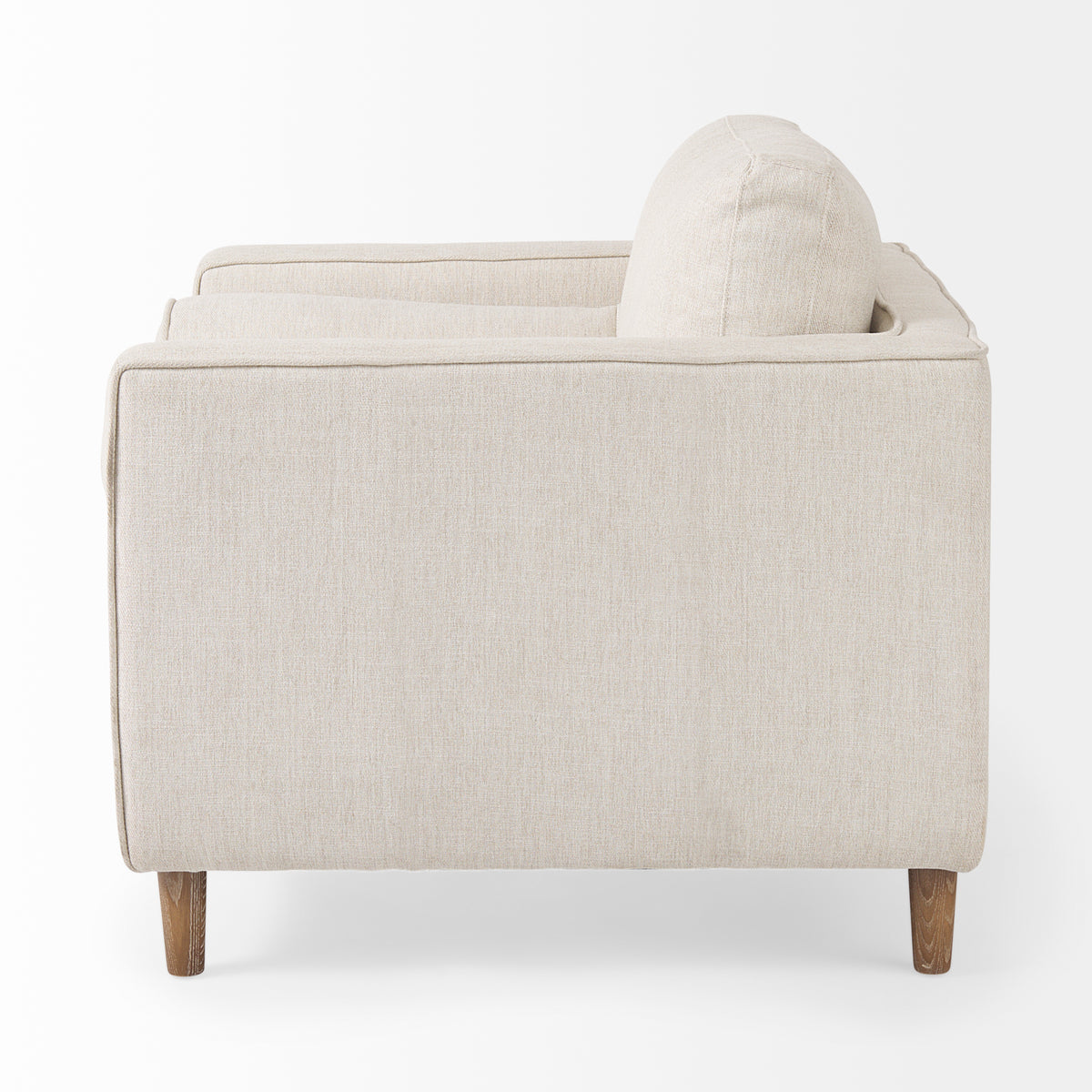 Loretta Cream Fabric Chair with Two Bolster Cushions - Ornate Home