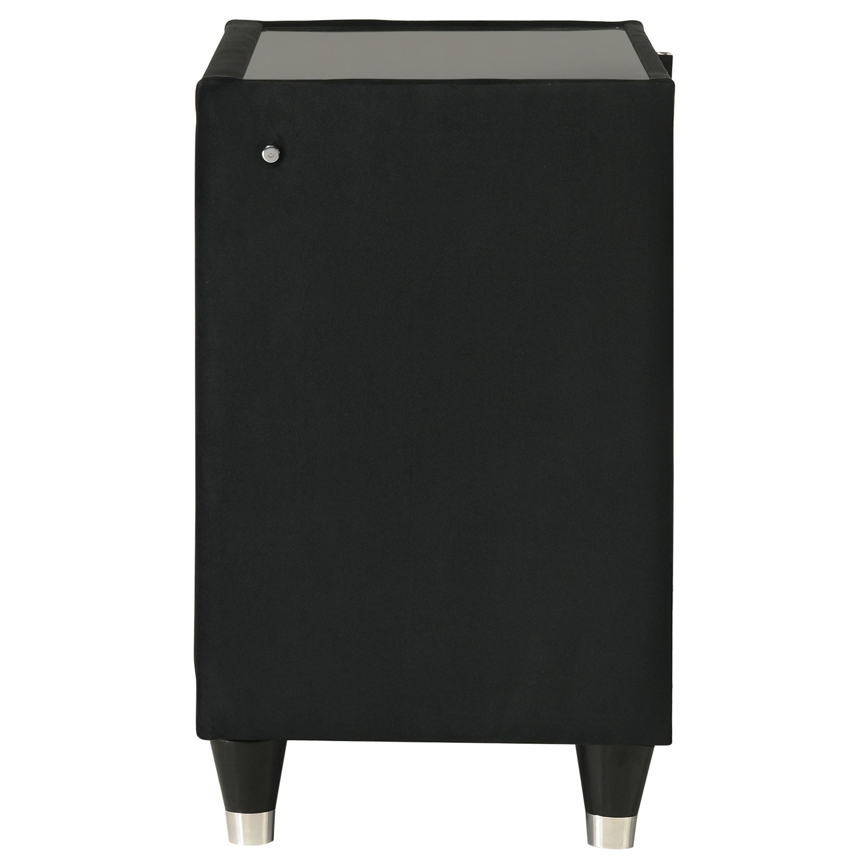 Lorient Black 2-drawer LED Nightstand with USB - Ornate Home