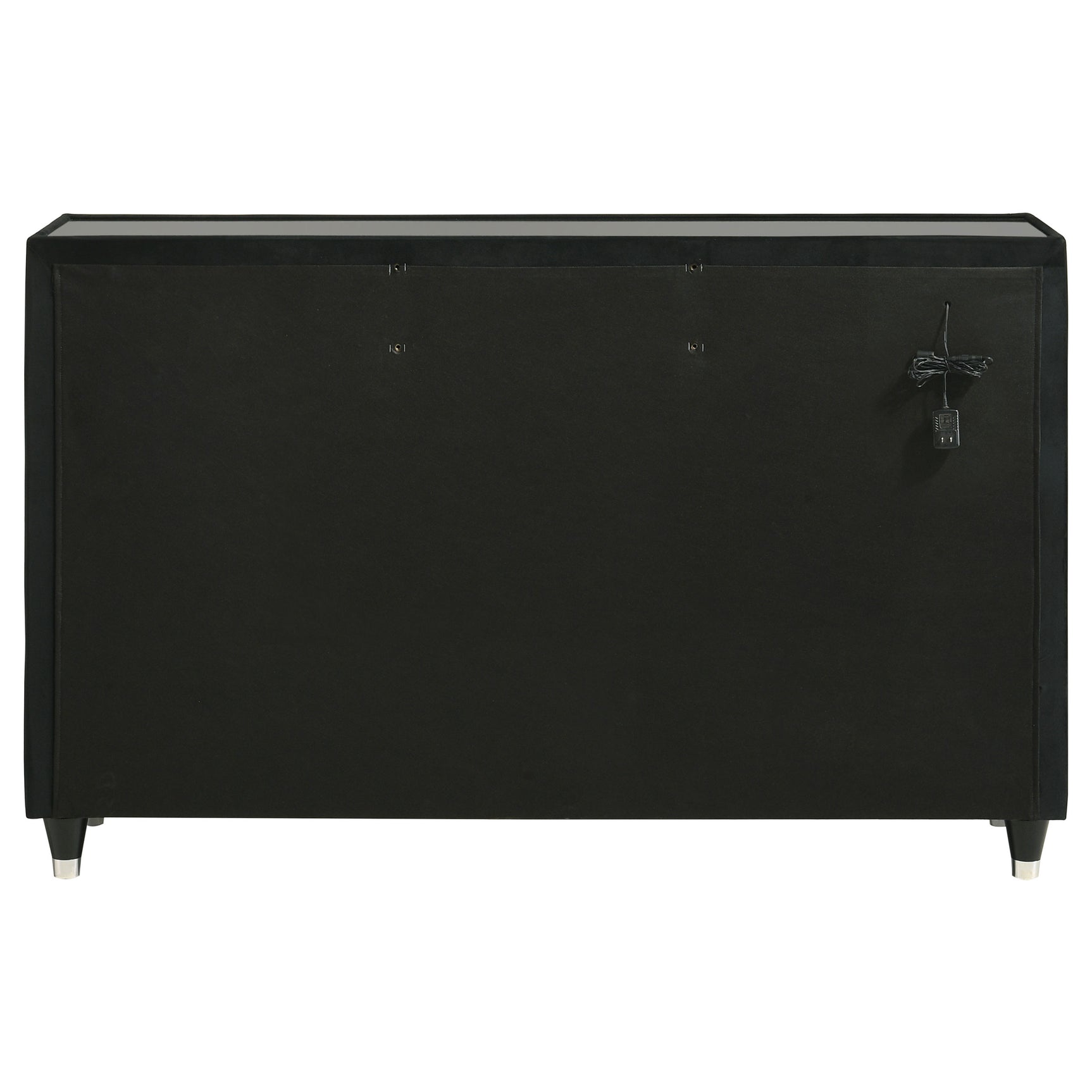 Lorient Black 8-drawer LED Bedroom Dresser Cabinet - Ornate Home