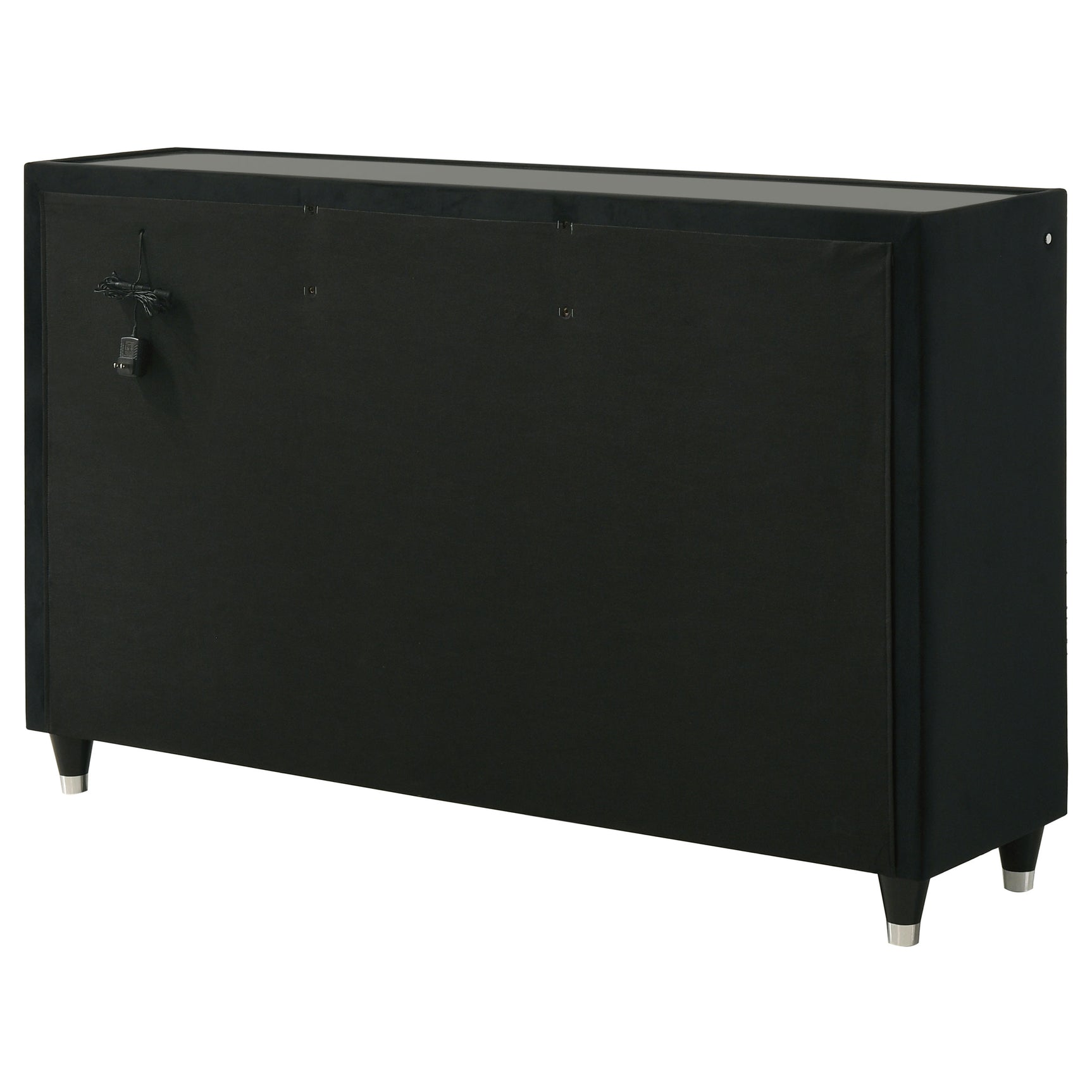 Lorient Black 8-drawer LED Bedroom Dresser Cabinet - Ornate Home