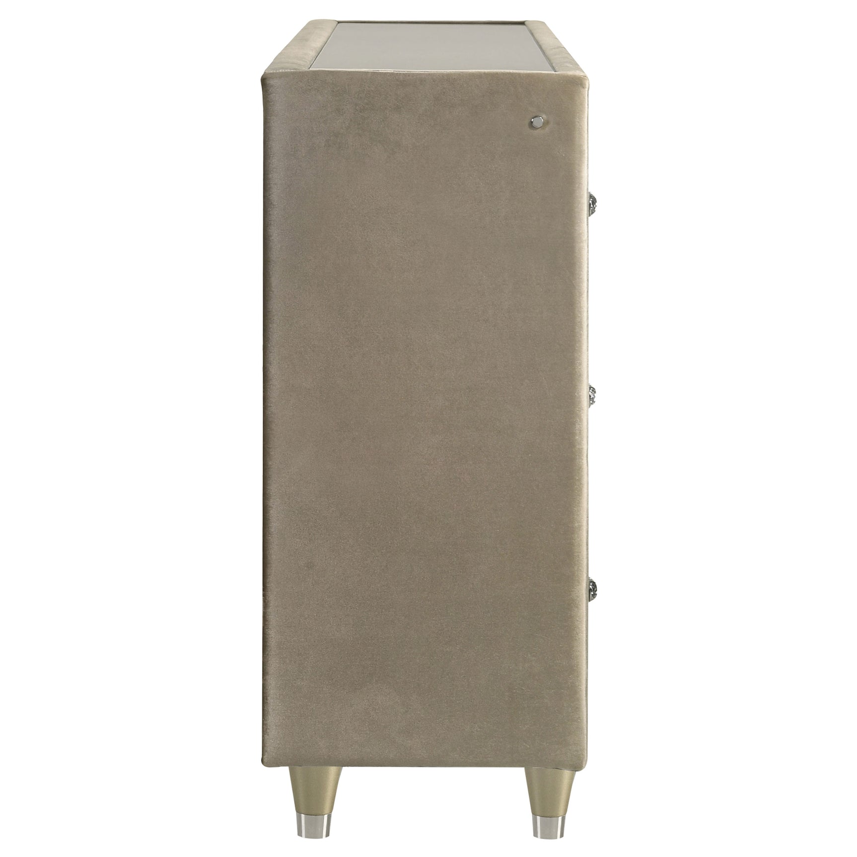 Lorient Ivory/Camel 8-drawer LED Bedroom Flame Box Dresser - Ornate Home