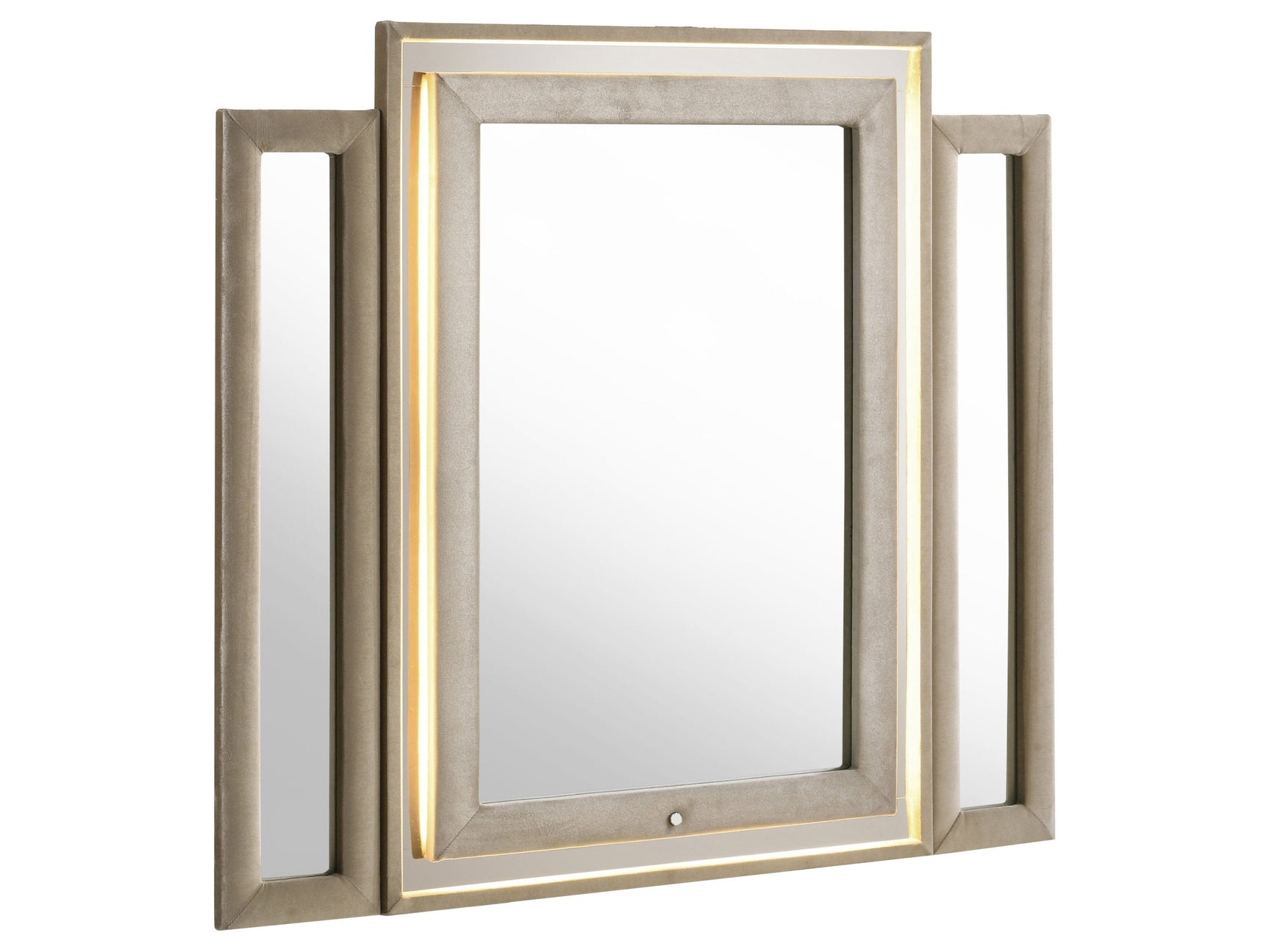 Lorient Ivory/Camel LED Dresser Mirror - Ornate Home