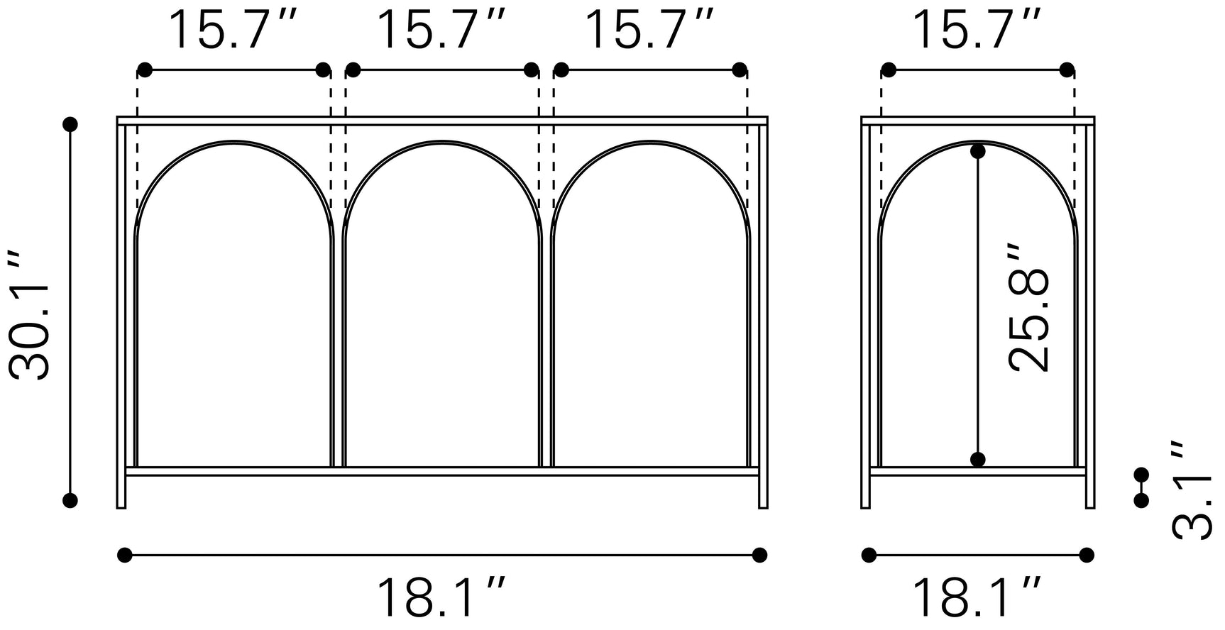 Loriet Black Console Table - Ornate Home