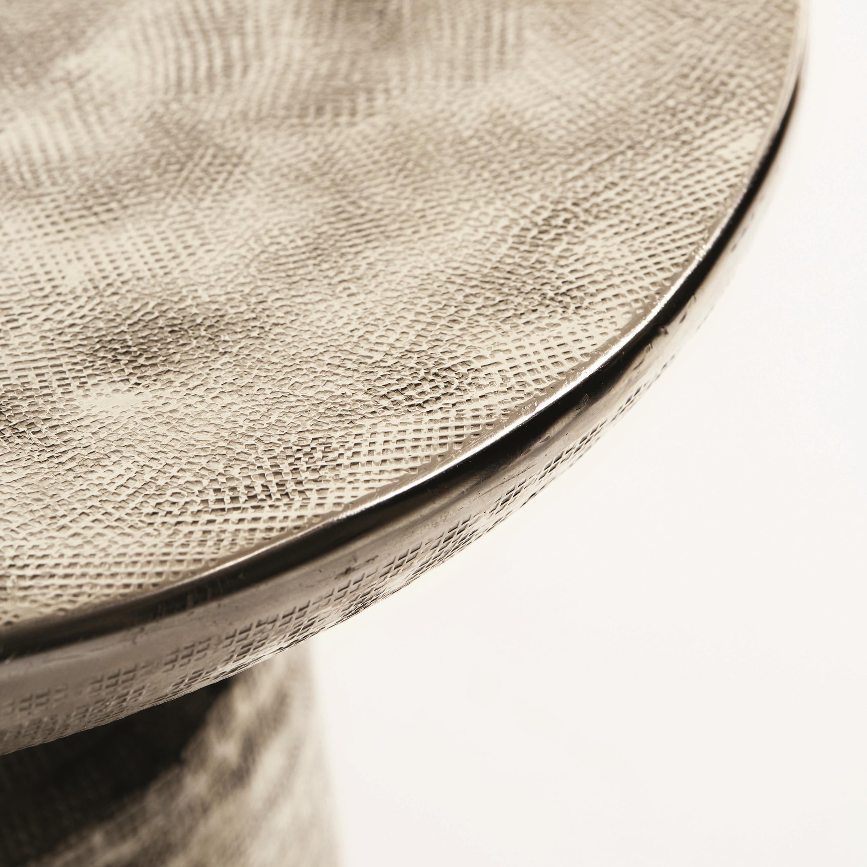 Lorraine Nickel Accent Table - Ornate Home