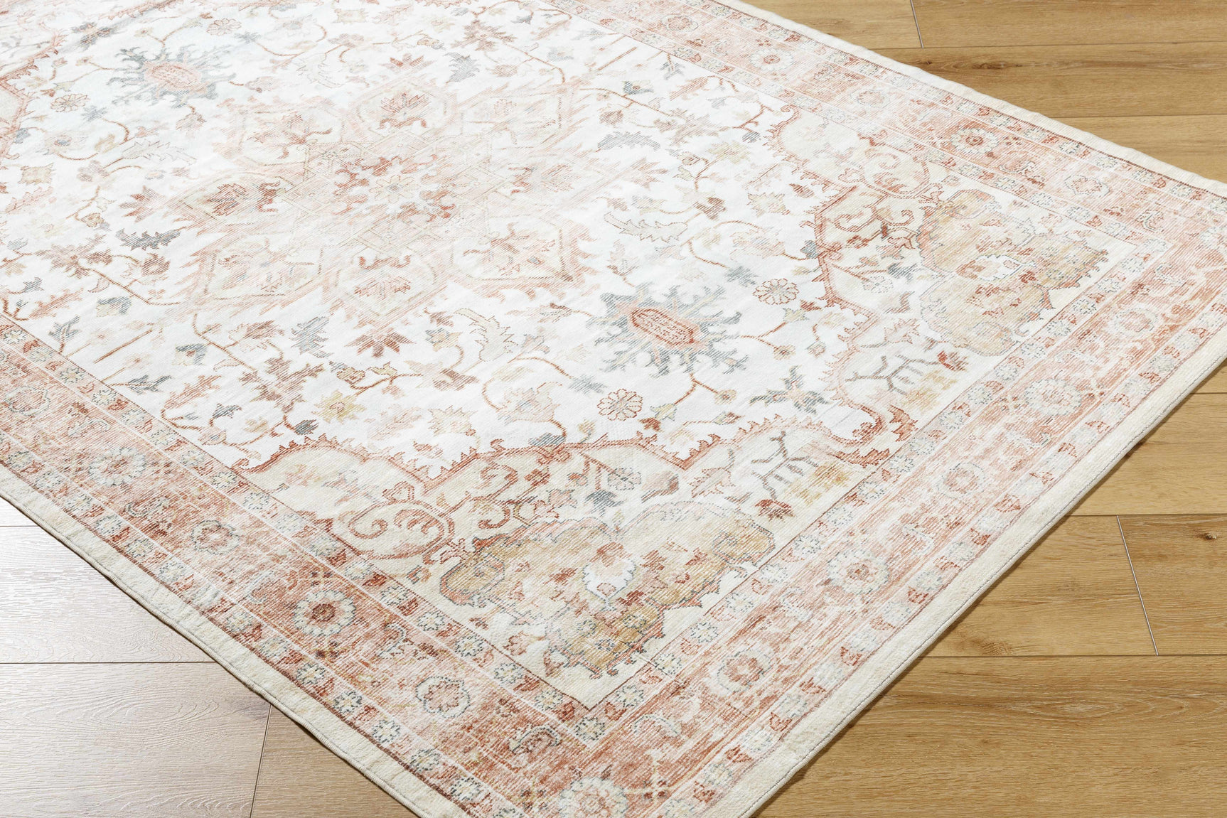 Lotan Pink Medallion Washable Area Rug - Clearance - Ornate Home