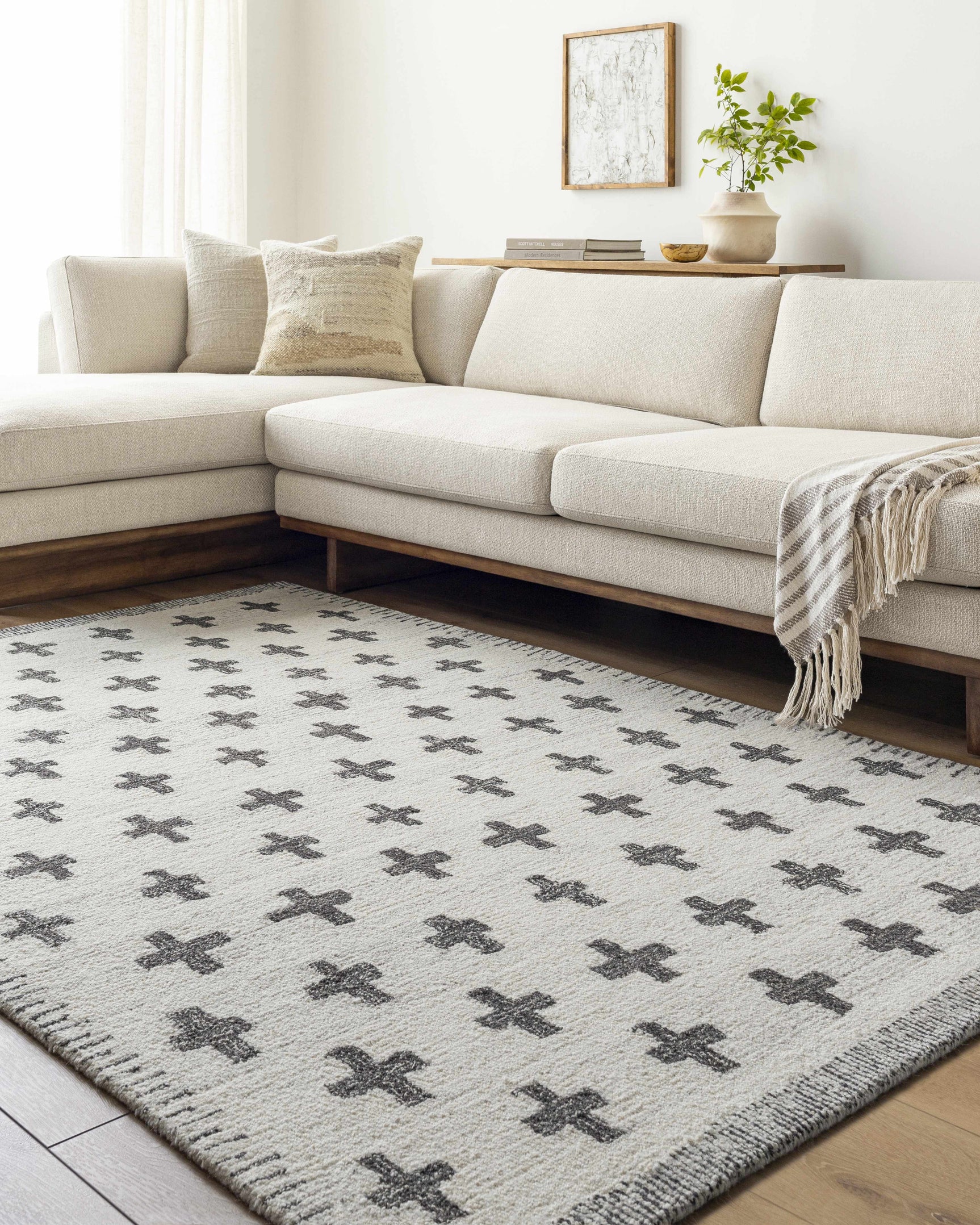 Lotta Light Silver Modern Wool Area Rug - Ornate Home