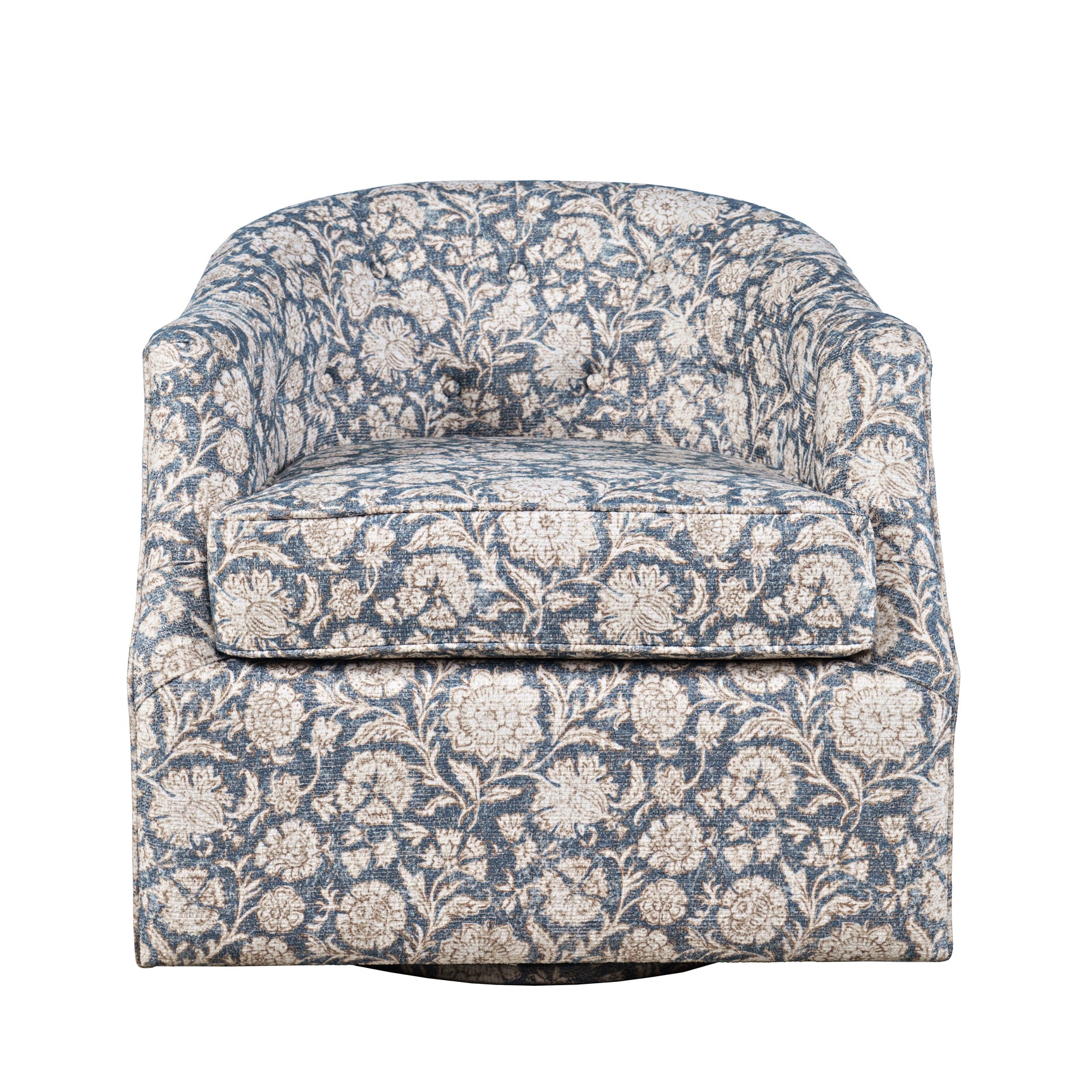 Lottie Blue Swivel Accent Chair - Ornate Home