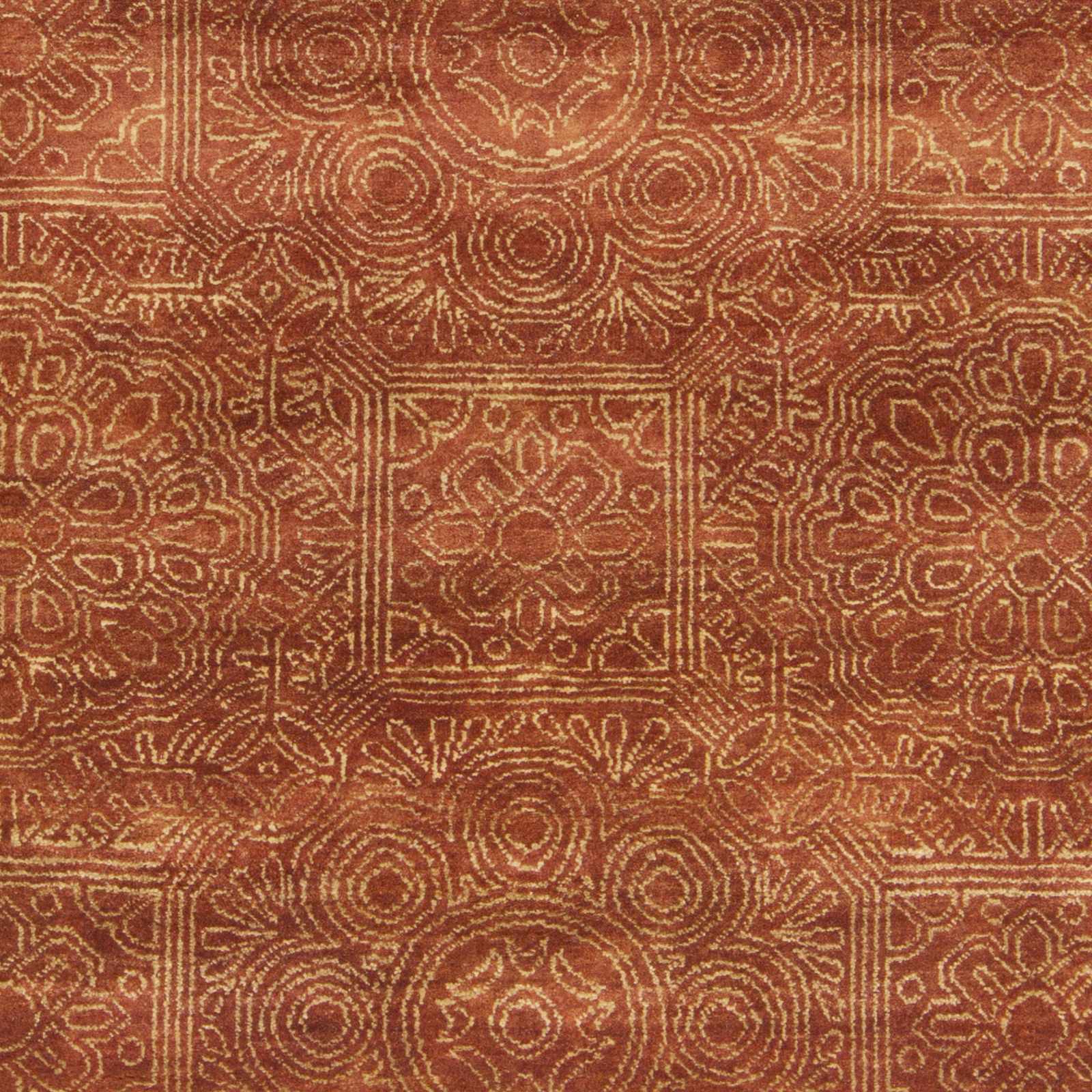 Lottsburg Premium Orange Wool Rug - Clearance - Ornate Home