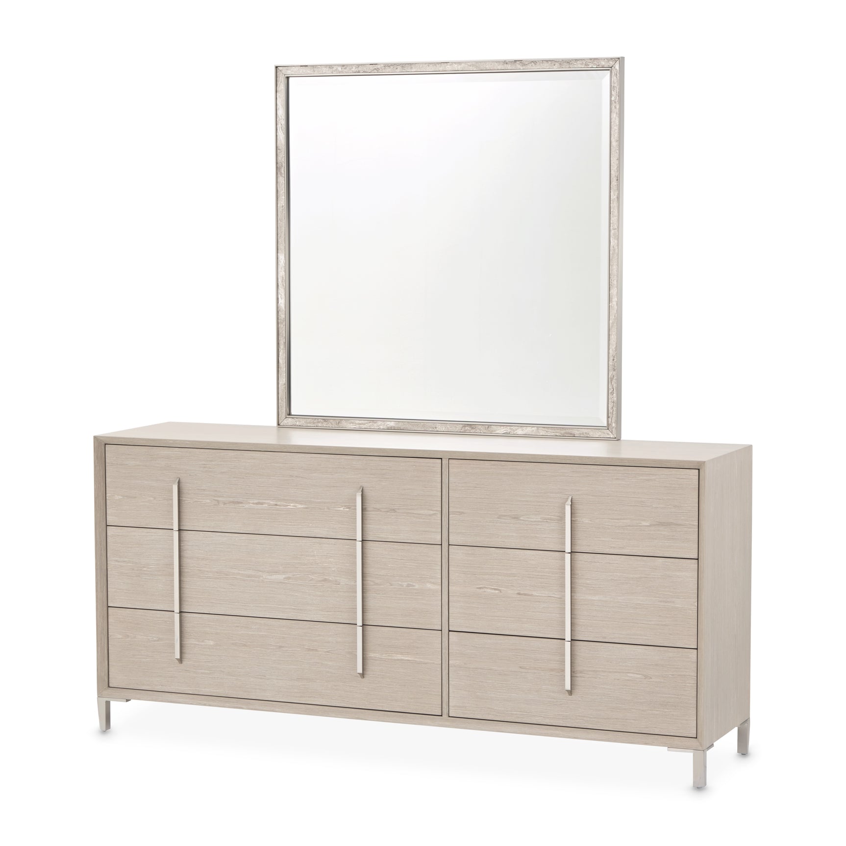 Lotus Bay Sand Large Dresser with Mirror - Ornate Home