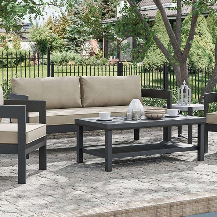 Lotus Black/Light Brown Patio Set - Ornate Home