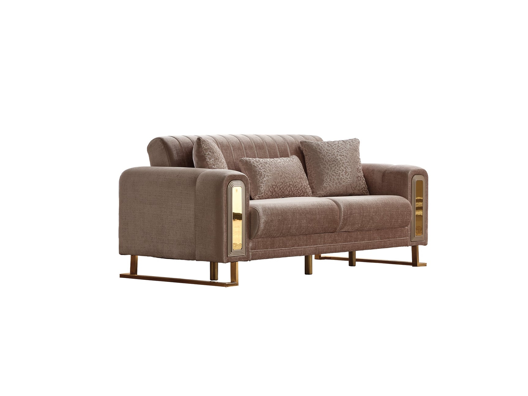 Lotus Cream 3-pieces (Sofa & Loveseat & Chair) Living Room Set