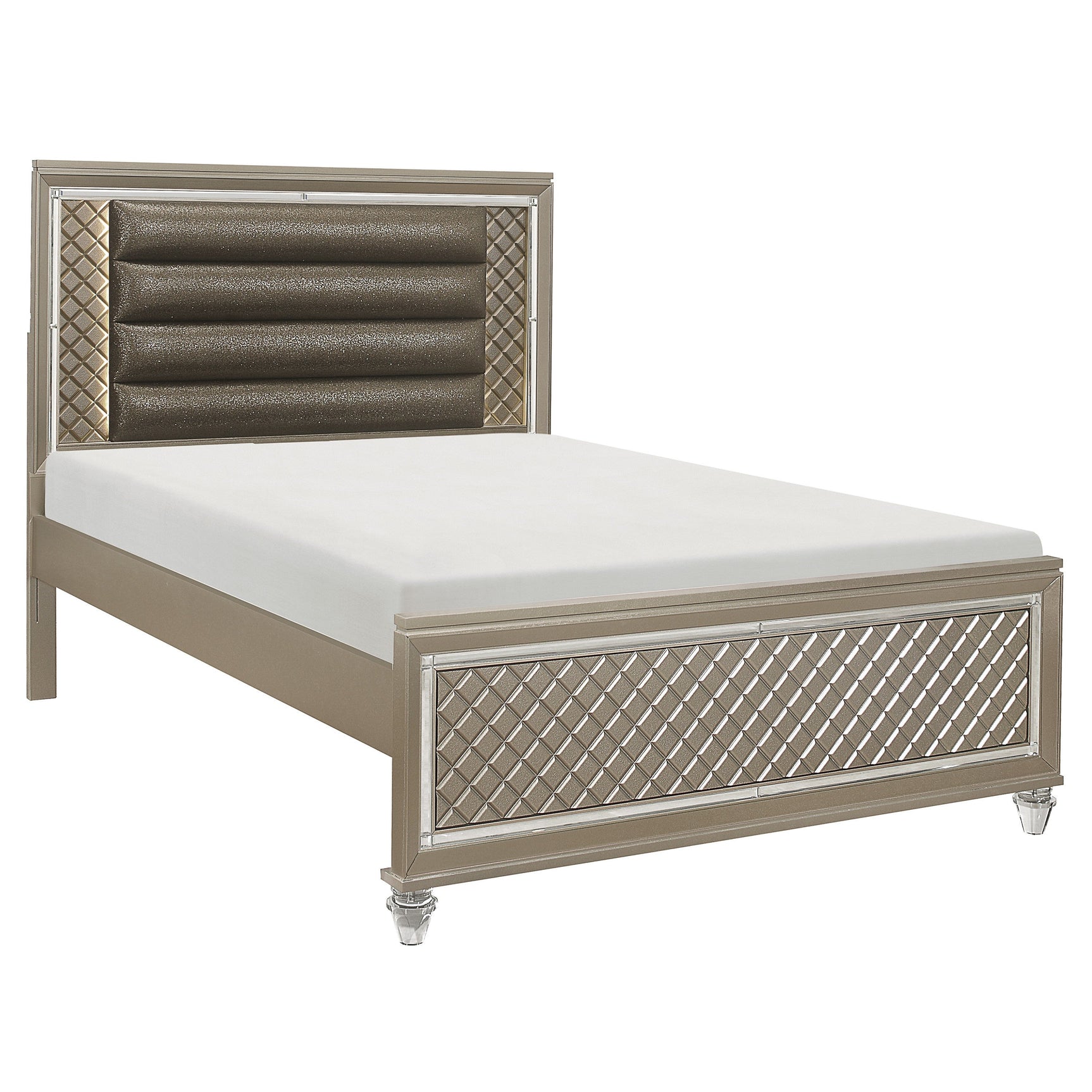 Loudon Champagne Full Platform Bed - Ornate Home