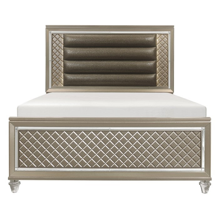 Loudon Champagne Full Platform Bed - Ornate Home