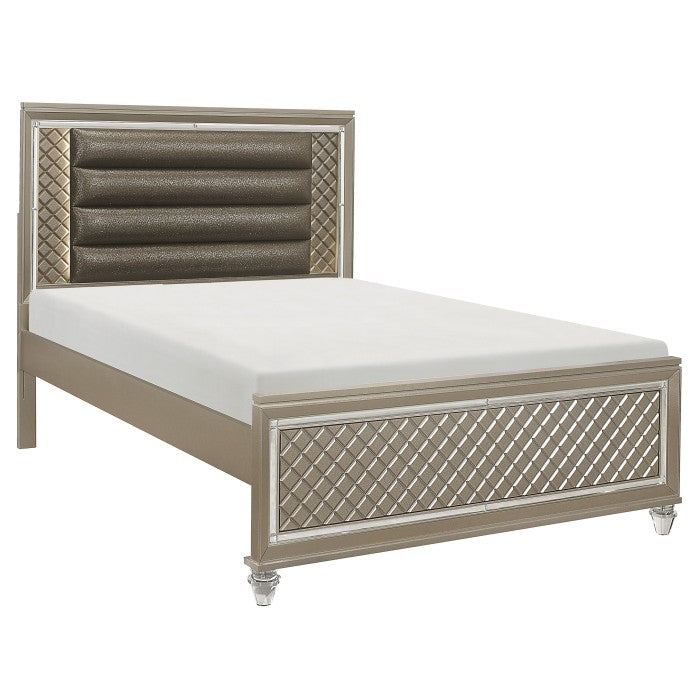 Loudon Champagne Full Platform Bed - Ornate Home