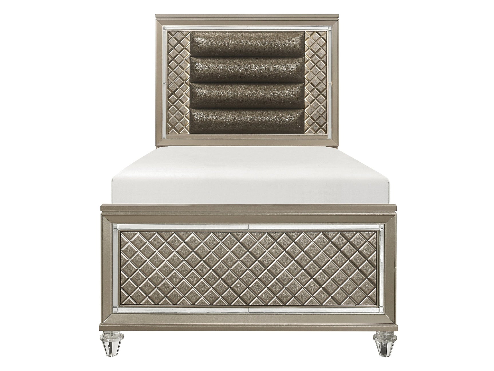Loudon Champagne Twin Platform Bed - Ornate Home