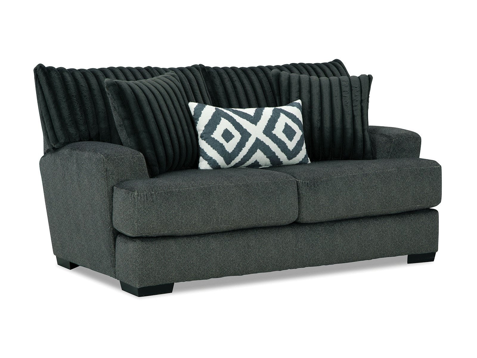 Loughlin Gun Metal Loveseat - Ornate Home